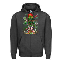 Charcoal Heather im the nurse elf Zipper Hoodie - MaliasSmallBusiness