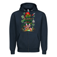 Navy im the nurse elf Zipper Hoodie - MaliasSmallBusiness