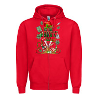 Red im the nurse elf Zipper Hoodie - MaliasSmallBusiness