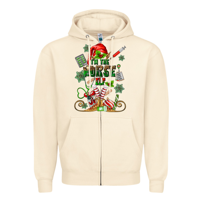 Im The Nurse Elf Zipper Hoodie by MaliasSmallBusiness | Teevron