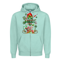 Seafoam im the nurse elf Zipper Hoodie - MaliasSmallBusiness
