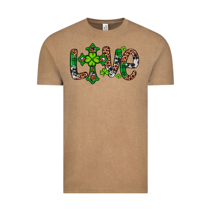 Western St. Patrick's Day Love Cross Vintage Tee by Artiststas | Teevron