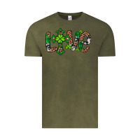 Vintage Olive Western St. Patrick's Day Love Cross Vintage Tee - Artiststas