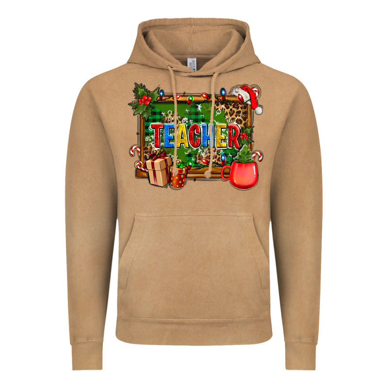 Christmas Teacher And Coffe Cup With Board Vintage Hoodie by AdoDesignShop | Teevron