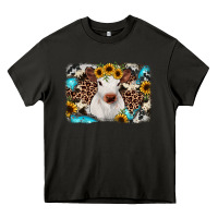 Asphalt cowhide leopard calf Heavy Core Tee - RanaPortraitStore