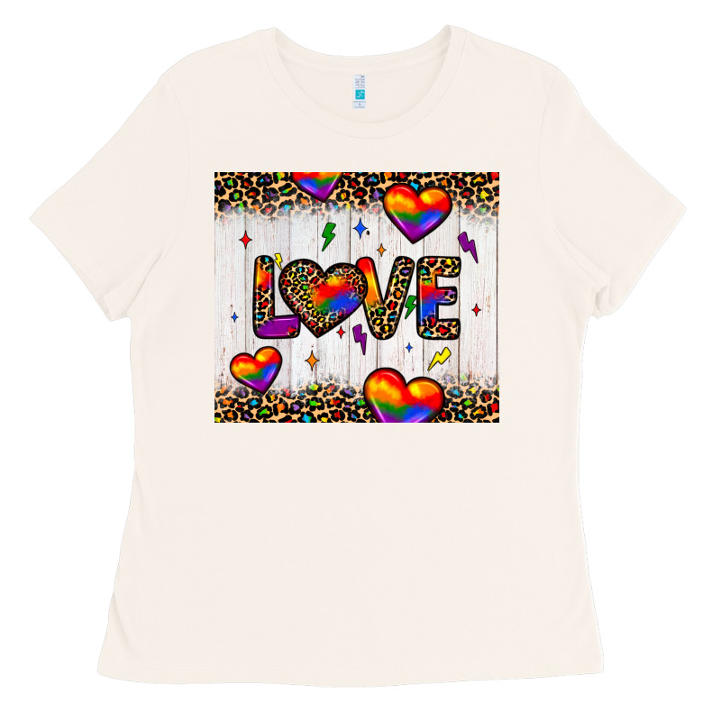 Love Hearts Pride Tumbler Ladies Tee by JahusDesignShop | Teevron
