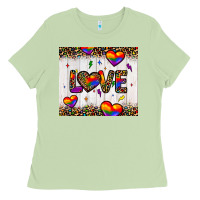 Matcha love hearts pride tumbler Ladies Tee - JahusDesignShop