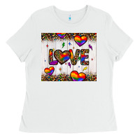 White love hearts pride tumbler Ladies Tee - JahusDesignShop