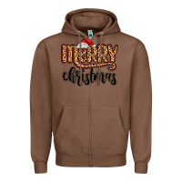 Chestnut merry christmas Zipper Hoodie - MaliasSmallBusiness