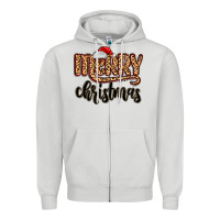 Dove Grey merry christmas Zipper Hoodie - MaliasSmallBusiness