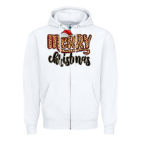 White merry christmas Zipper Hoodie - MaliasSmallBusiness