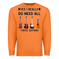 Carrot Yes I Really Do Need All These Guitars Premium Sweatshirt - Bettercallsaul