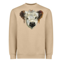 Mushroom white calf scottish Heavyweight Sweatshirt - BarkalooDesign