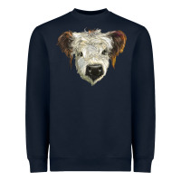 Navy white calf scottish Heavyweight Sweatshirt - BarkalooDesign