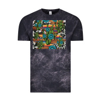 Cloud Black cactus gemstone Vintage Tee - AdoDesignShop