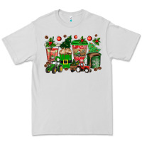 Dove Grey christmas tractor coffee cups Premium Tee - texasbilliewilder
