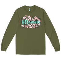 Army Green mamaw Long Sleeve Tee - MaliasSmallBusiness