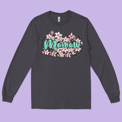 Mamaw Long Sleeve Tee Designed By Maliassmallbusiness