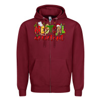 Burgundy medical assistant Zipper Hoodie - MaliasSmallBusiness