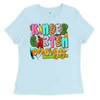 Baby Blue kindergarten energy Ladies Tee - texasbilliewilder