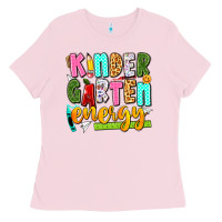 Bubblegum Pink kindergarten energy Ladies Tee - texasbilliewilder