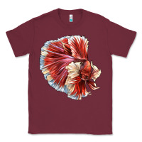 Burgundy Betta Fish Classic Tee - LillyAllenDesigns