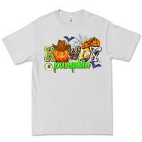 Dove Grey howdy halloween pumpkins Premium Tee - AdoDesignShop