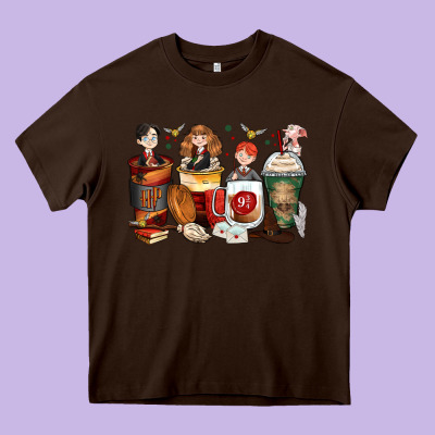 Harry Coffee Cups Heavy Core Tee Designed By Zillion Design Studio