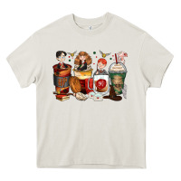 Cream harry coffee cups Heavy Core Tee - Zillion Design Studio