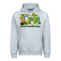 Heather Grey LPN Licensed Practical Nurse St. Patrick's Day Urban Hoodie - CowGirlArtShop