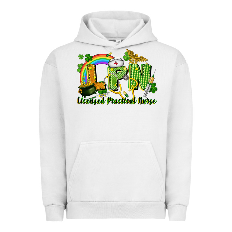 Lpn Licensed Practical Nurse St. Patrick's Day Urban Hoodie by CowGirlArtShop | Teevron