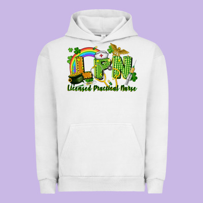 Lpn Licensed Practical Nurse St. Patrick's Day Urban Hoodie Designed By Cowgirlartshop