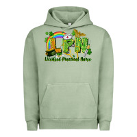Pigment Oil Green LPN Licensed Practical Nurse St. Patrick's Day Urban Hoodie - CowGirlArtShop