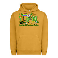 Pigment Peanut Butter LPN Licensed Practical Nurse St. Patrick's Day Urban Hoodie - CowGirlArtShop