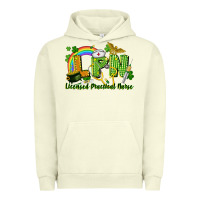 Pigment Pistachio LPN Licensed Practical Nurse St. Patrick's Day Urban Hoodie - CowGirlArtShop