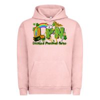 Pigment Salmon LPN Licensed Practical Nurse St. Patrick's Day Urban Hoodie - CowGirlArtShop