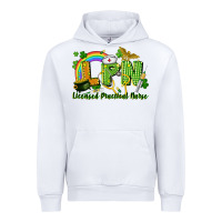 White LPN Licensed Practical Nurse St. Patrick's Day Urban Hoodie - CowGirlArtShop