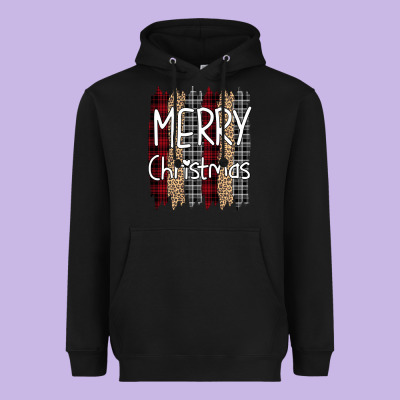 Merry Christmas Leopard Heavyweight Hoodie Designed By Bettercallsaul