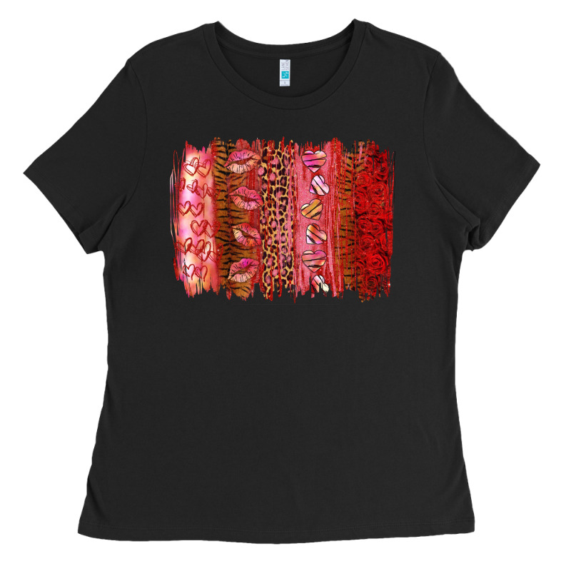 Valentine's Day Brushstroke Ladies Tee by RanaPortraitStore | Teevron