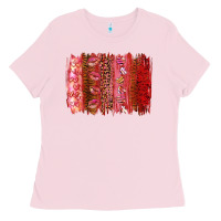 Bubblegum Pink valentine's day brushstroke Ladies Tee - RanaPortraitStore