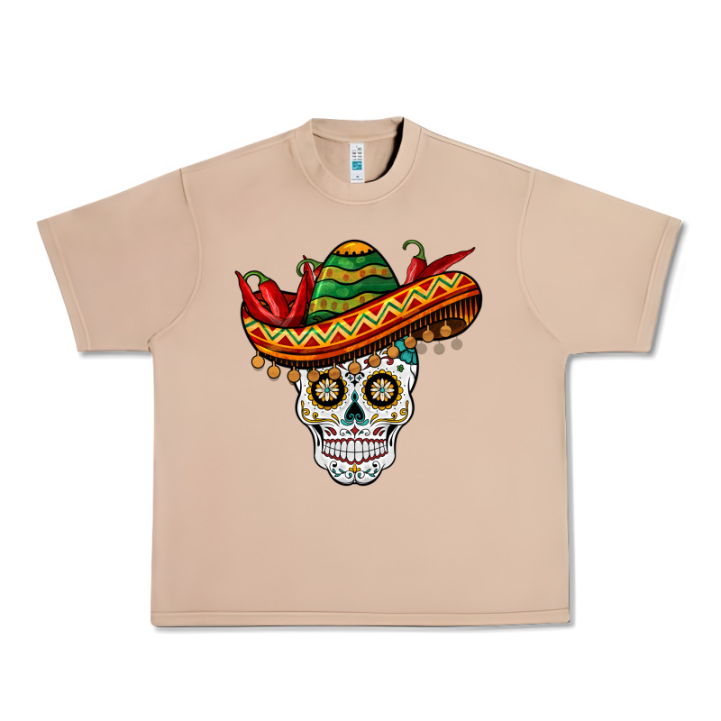 Cinco De Mayo Sombrero Skull Urban Heavy Tee by BarkalooDesign | Teevron