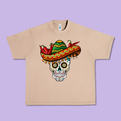 Cinco De Mayo Sombrero Skull Urban Heavy Tee Designed By Barkaloodesign