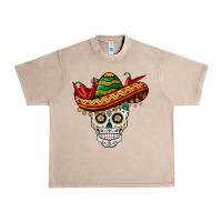 French Oak cinco de mayo sombrero skull Urban Heavy Tee - BarkalooDesign
