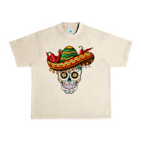 Sandshell cinco de mayo sombrero skull Urban Heavy Tee - BarkalooDesign