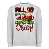 Heather Grey fill up your cup with christmas cheer Heavyweight Sweatshirt - Jasminsmagicworld