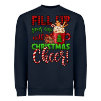 Navy fill up your cup with christmas cheer Heavyweight Sweatshirt - Jasminsmagicworld