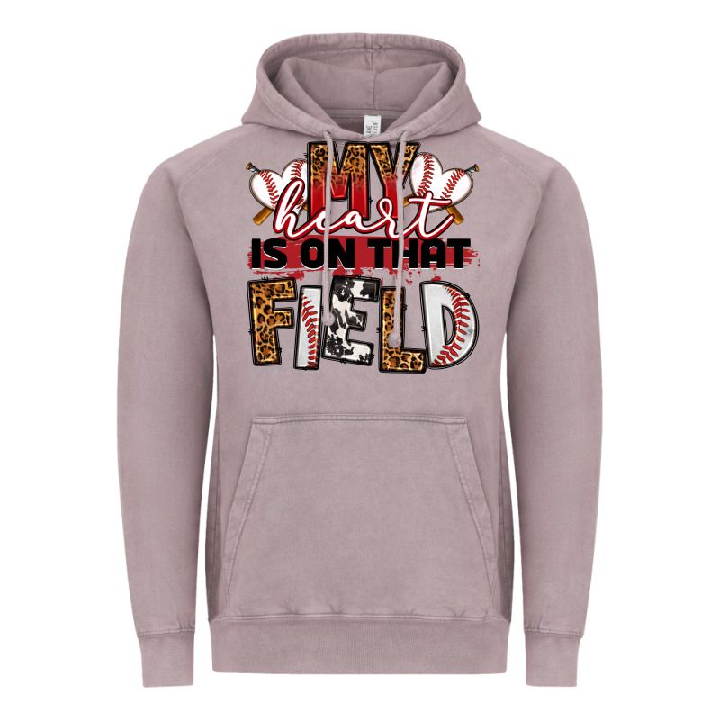 My Heart Is On That Field Baseball Vintage Hoodie by RanaPortraitStore | Teevron