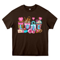 Chocolate Brown valentine's day coffee cups Heavy Core Tee - Zillion Design Studio