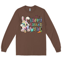 Chestnut happy easter y'all Long Sleeve Tee - MaliasSmallBusiness