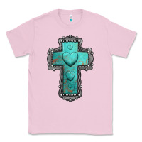 Bubblegum Pink turquoise gemstone cross Classic Tee - Jasminsmagicworld